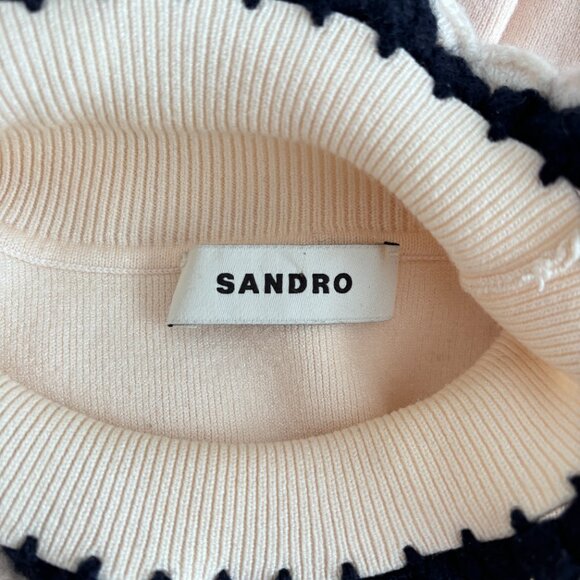 Sandro Ridane Frilled-Neck Blouson Sleeve Jumper - Picture 10 of 11